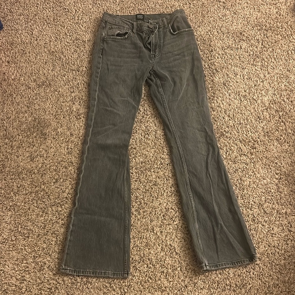 black 90s bootcut jeans